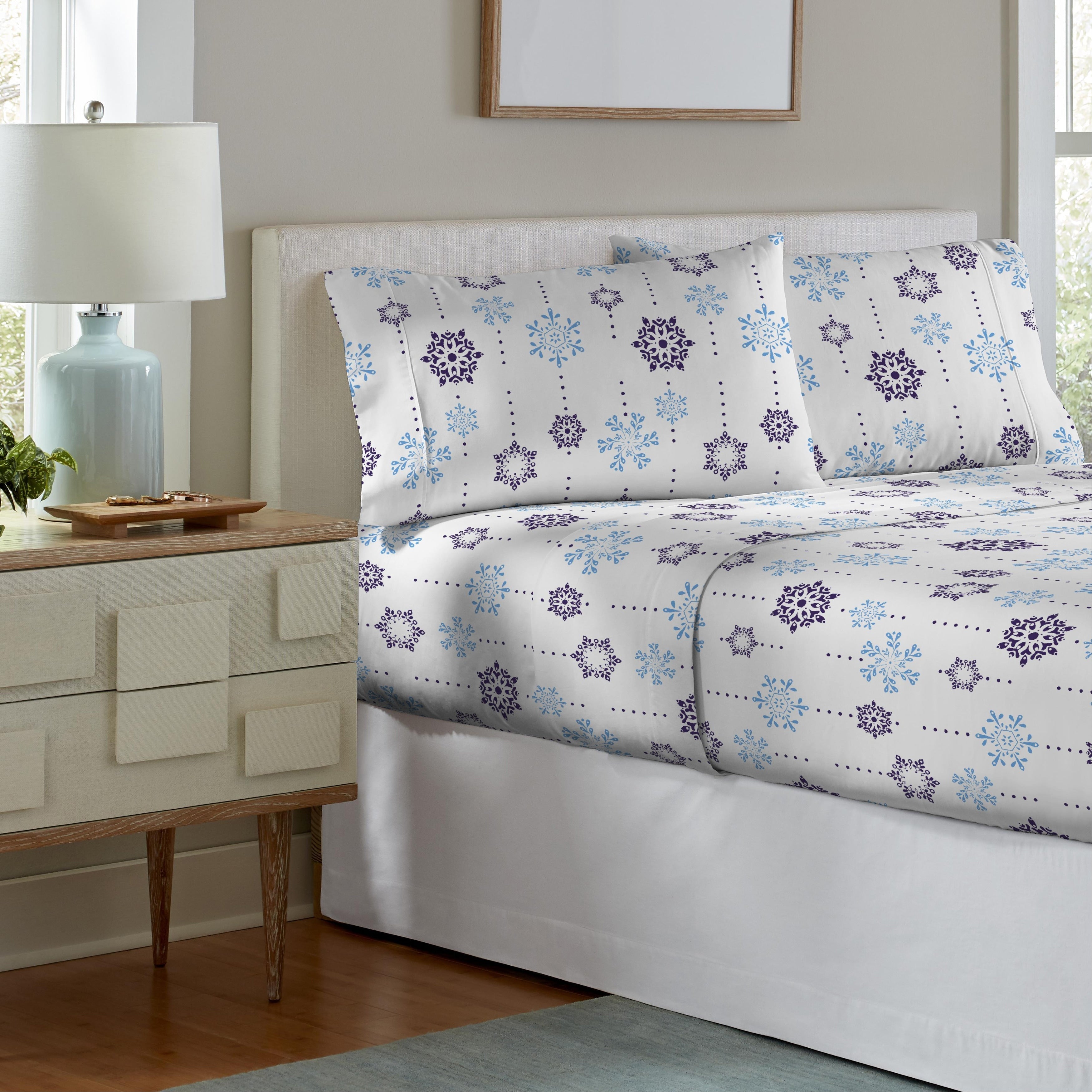 Parure de lit Pointehaven en flanelle de coton épais de qualité supérieure 200 g/m² avec poche profonde