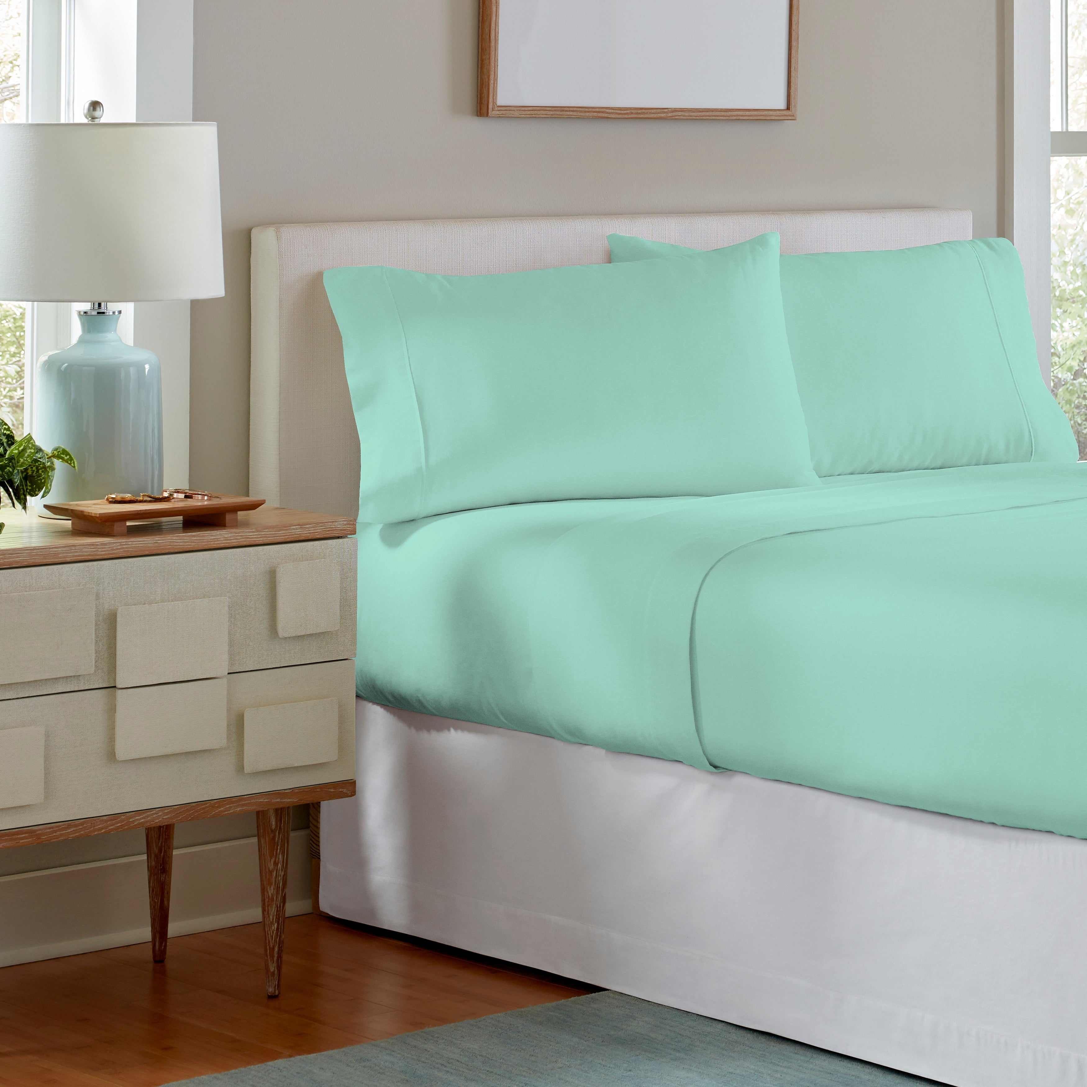 Parure de lit Pointehaven en flanelle de coton épais de qualité supérieure 200 g/m² avec poche profonde
