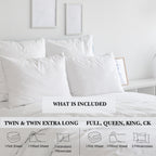 Parure de lit Pointehaven en flanelle de coton épais de qualité supérieure 200 g/m² avec poche profonde