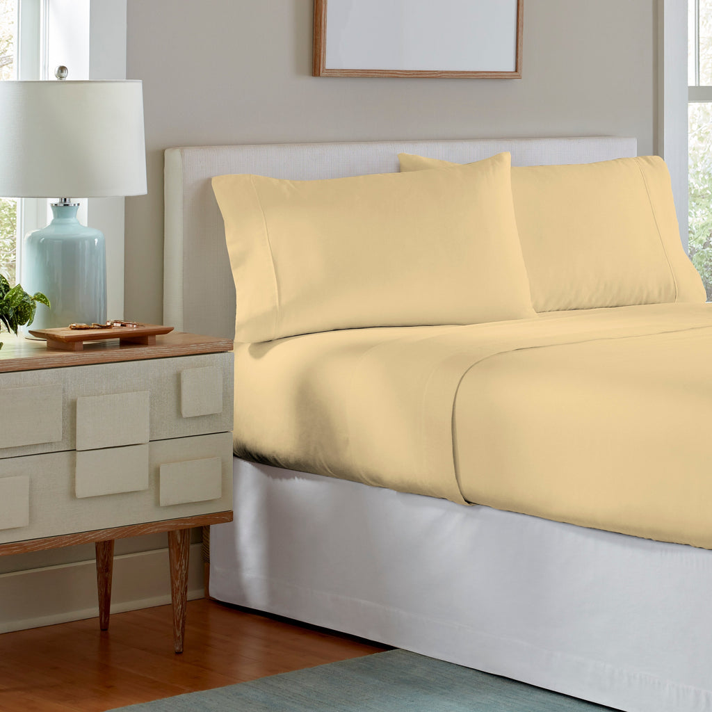 Parure de lit Pointehaven en flanelle de coton épais de qualité supérieure 200 g/m² avec poche profonde