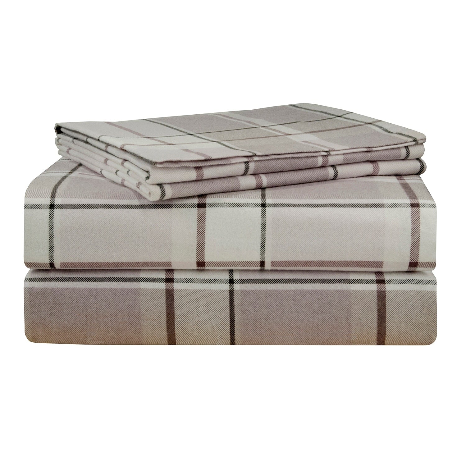 Parure de lit Pointehaven en flanelle de coton épais de qualité supérieure 200 g/m² avec poche profonde