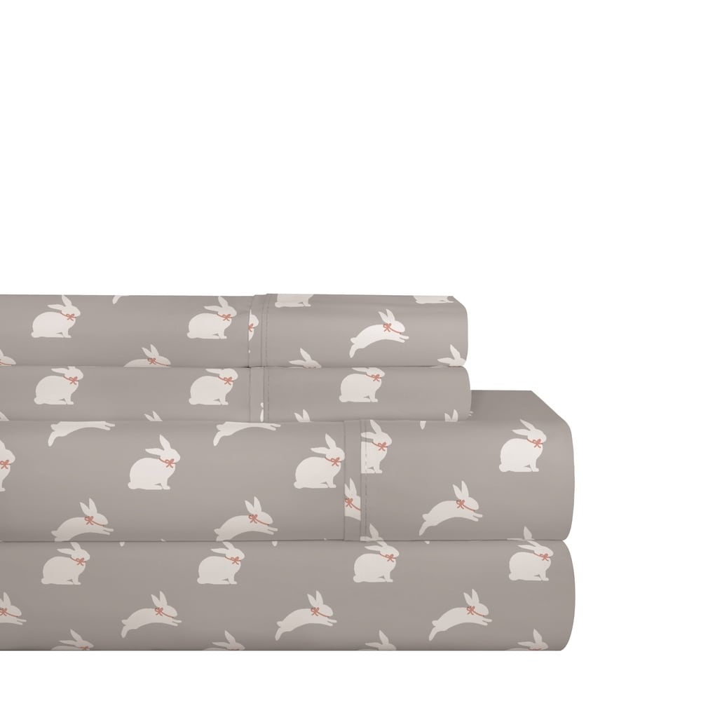 Parure de lit Pointehaven en percale de coton 200 fils, imprimés et unis
