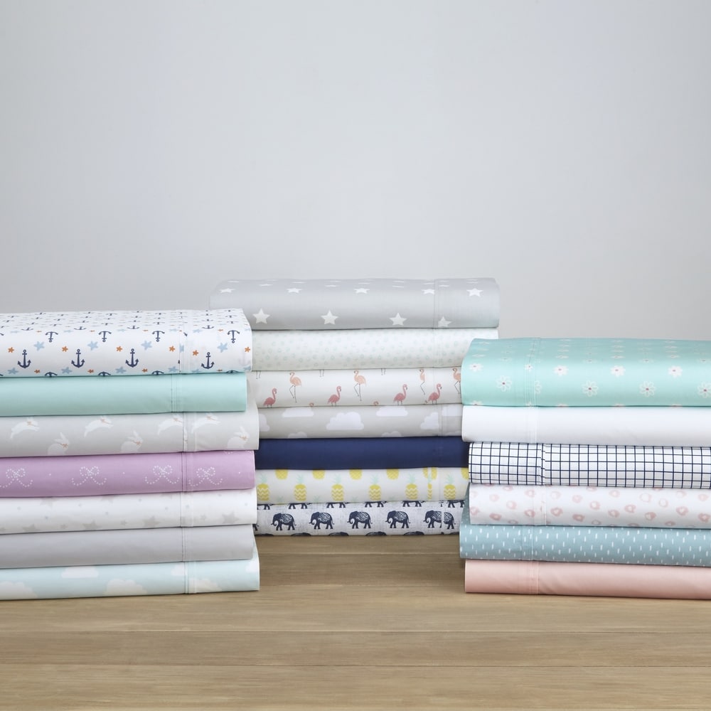 Parure de lit Pointehaven en percale de coton 200 fils, imprimés et unis