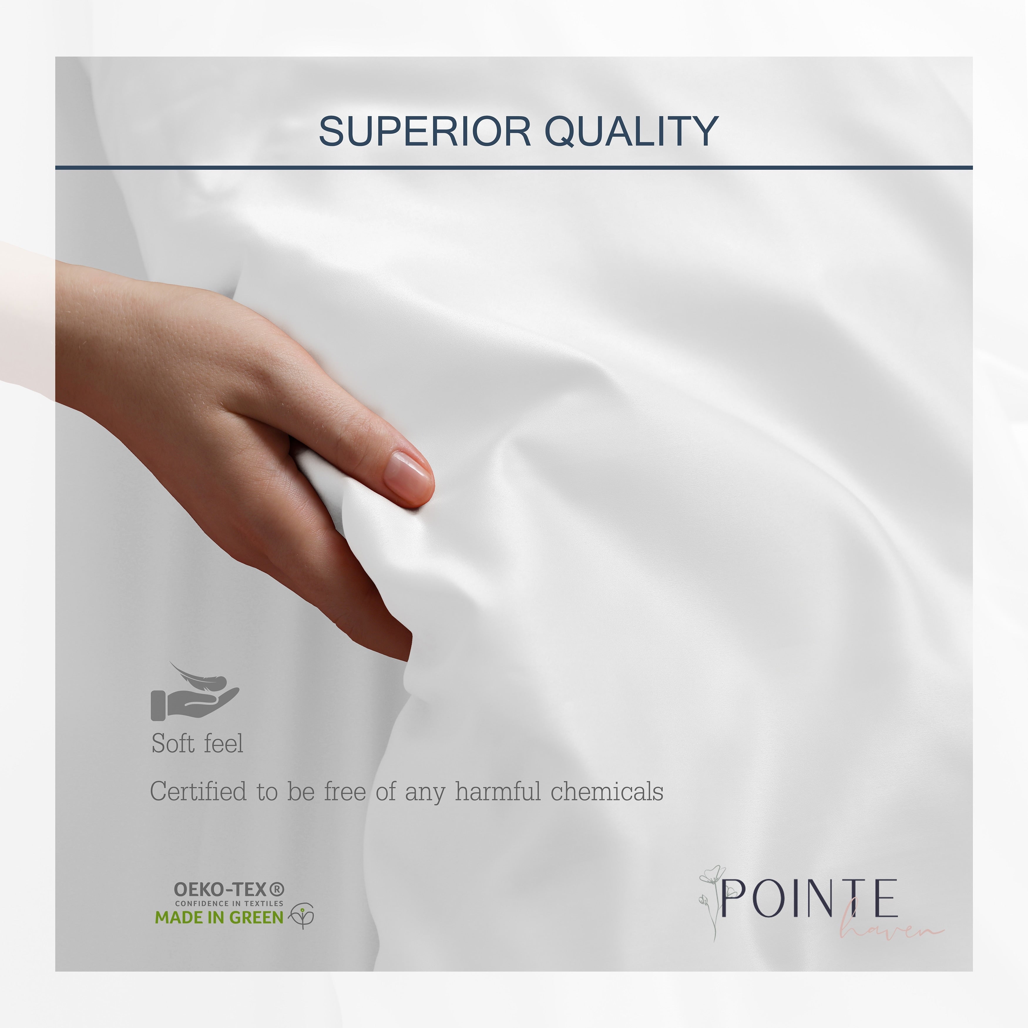 Parure de draps surdimensionnée Pointehaven en coton doux à fibres longues 525 fils