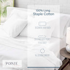 Parure de draps surdimensionnée Pointehaven en coton doux à fibres longues 525 fils
