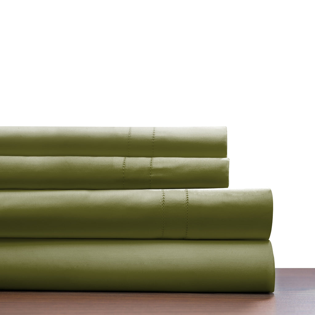 Parure de draps Pointehaven en coton à fibres longues 620 fils au pouce carré avec poche profonde