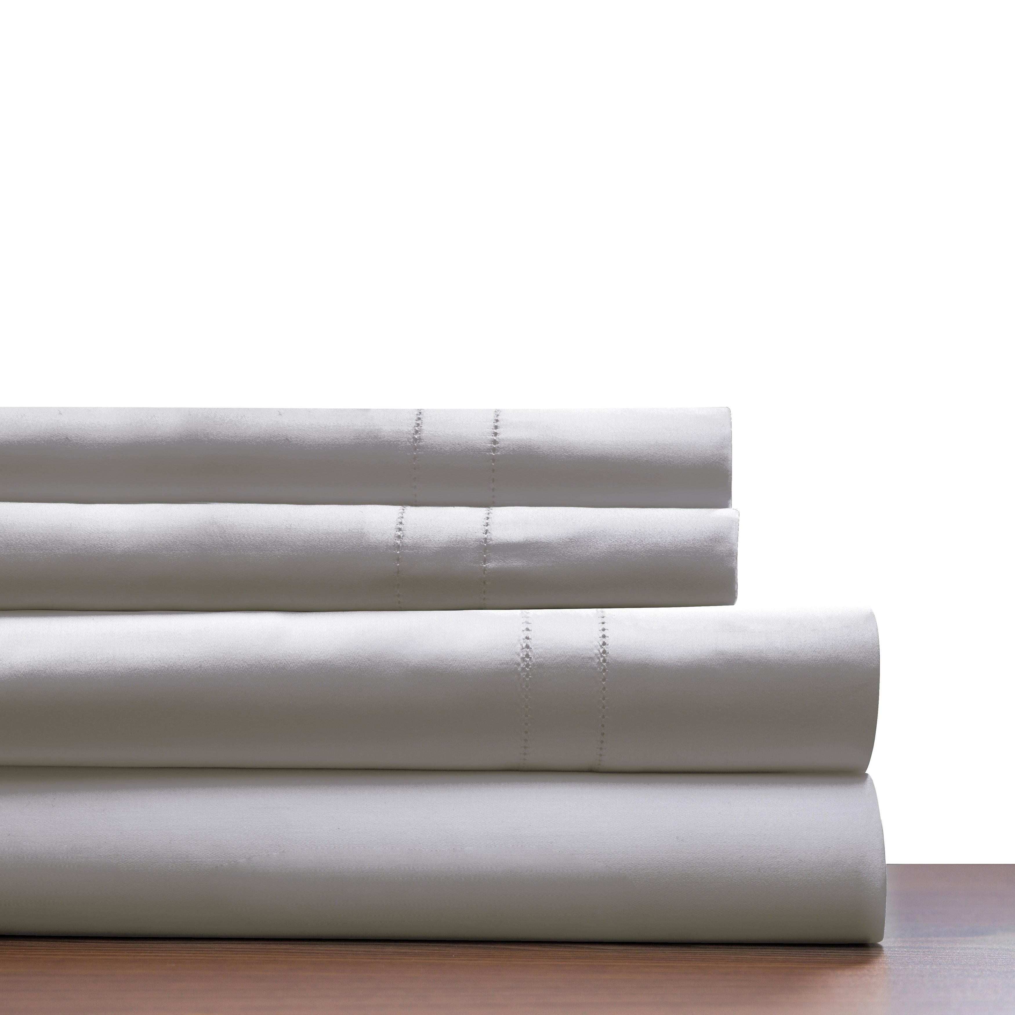 Parure de draps Pointehaven en coton à fibres longues 620 fils au pouce carré avec poche profonde