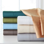 Parure de draps Pointehaven en coton à fibres longues 620 fils au pouce carré avec poche profonde