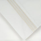 Ensemble de draps rafraîchissants surdimensionnés en percale de coton brodée à longues fibres Pointehaven, 4 pièces