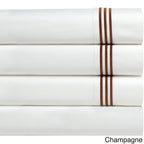 Taies d'oreiller Pointehaven en percale de coton égyptien brodé (lot de 2)