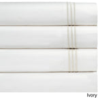 Taies d'oreiller Pointehaven en percale de coton égyptien brodé (lot de 2)