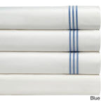 Taies d'oreiller Pointehaven en percale de coton égyptien brodé (lot de 2)