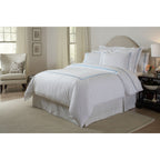 Ensemble de draps rafraîchissants surdimensionnés en percale de coton brodée à longues fibres Pointehaven, 4 pièces