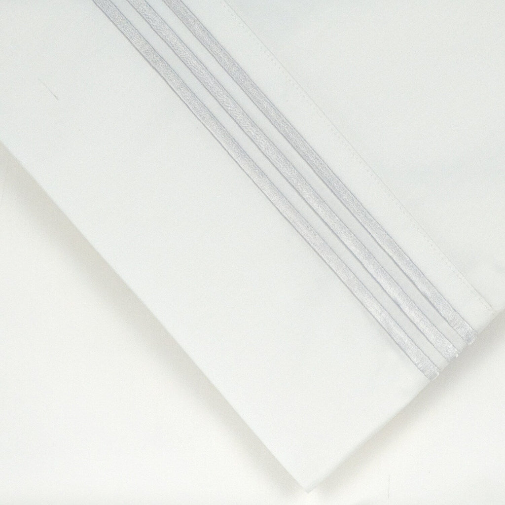 Ensemble de draps rafraîchissants surdimensionnés en percale de coton brodée à longues fibres Pointehaven, 4 pièces