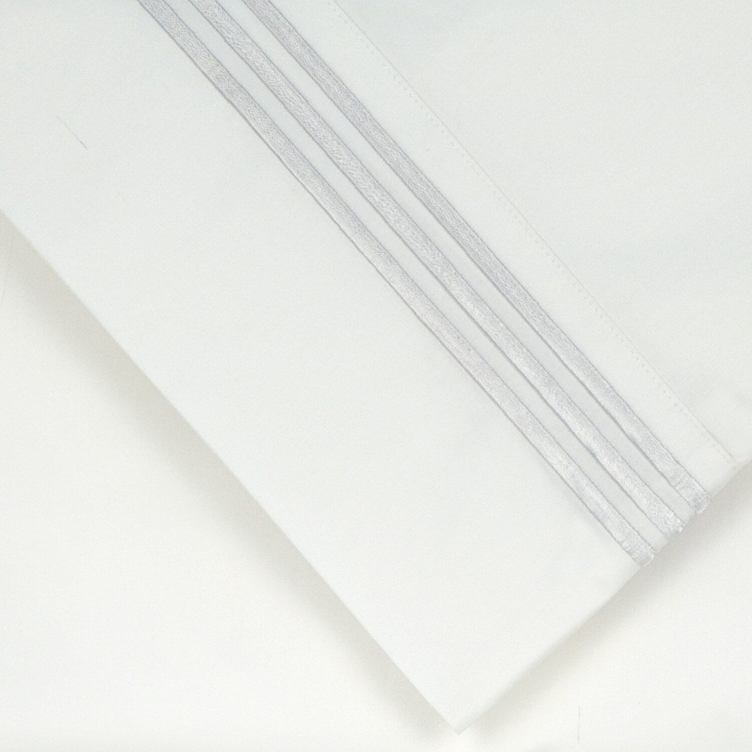 Ensemble de draps rafraîchissants surdimensionnés en percale de coton brodée à longues fibres Pointehaven, 4 pièces