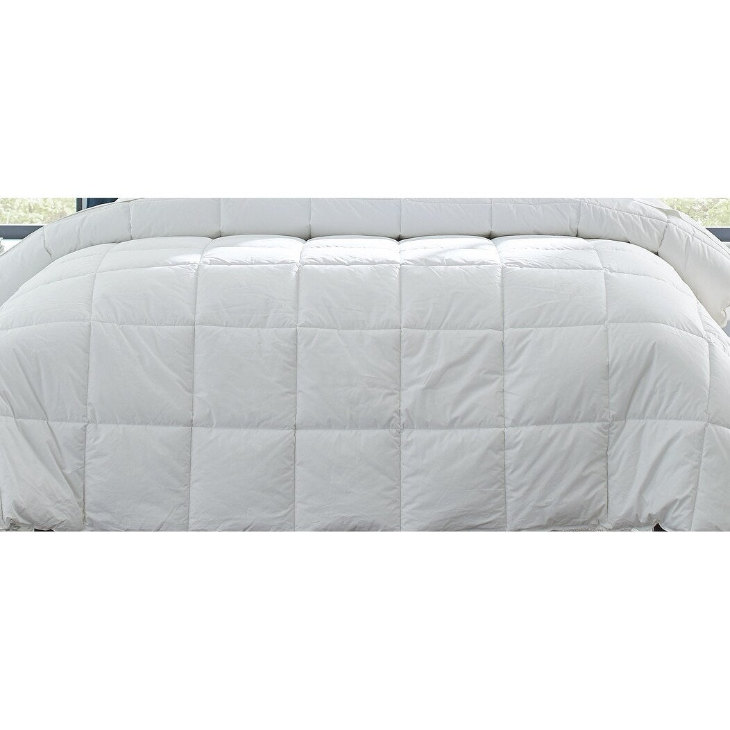 Couette Pointehaven de luxe en percale 100 % coton respirant, 240 fils au pouce carré, alternative au duvet