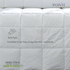 Couette Pointehaven de luxe en percale 100 % coton respirant, 240 fils au pouce carré, alternative au duvet