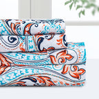 Ensemble de draps de luxe en microfibre Pointehaven, imprimé et uni