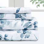 Ensemble de draps de luxe en microfibre Pointehaven, imprimé et uni