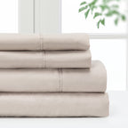 Ensemble de draps de luxe en microfibre Pointehaven, imprimé et uni