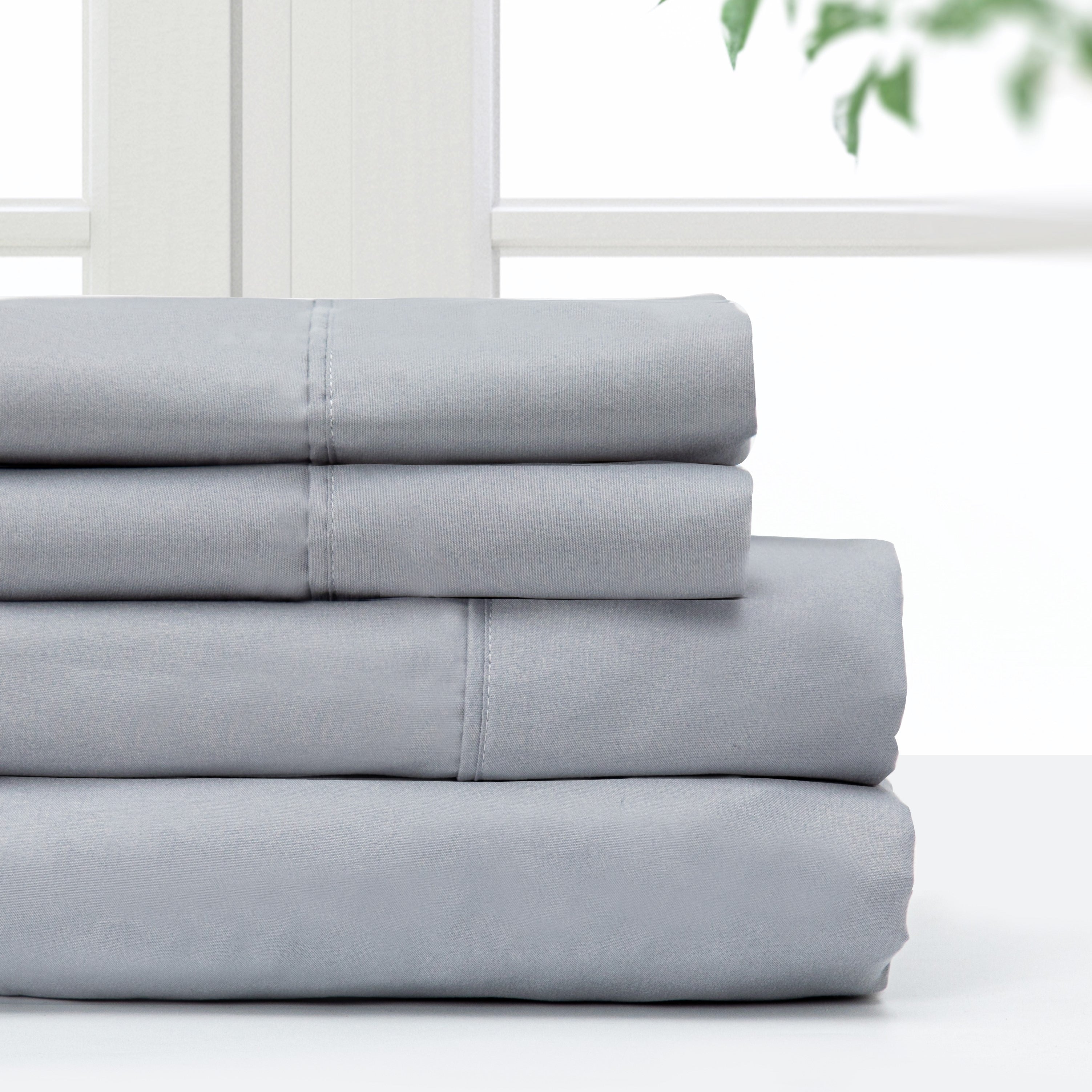 Ensemble de draps de luxe en microfibre Pointehaven, imprimé et uni