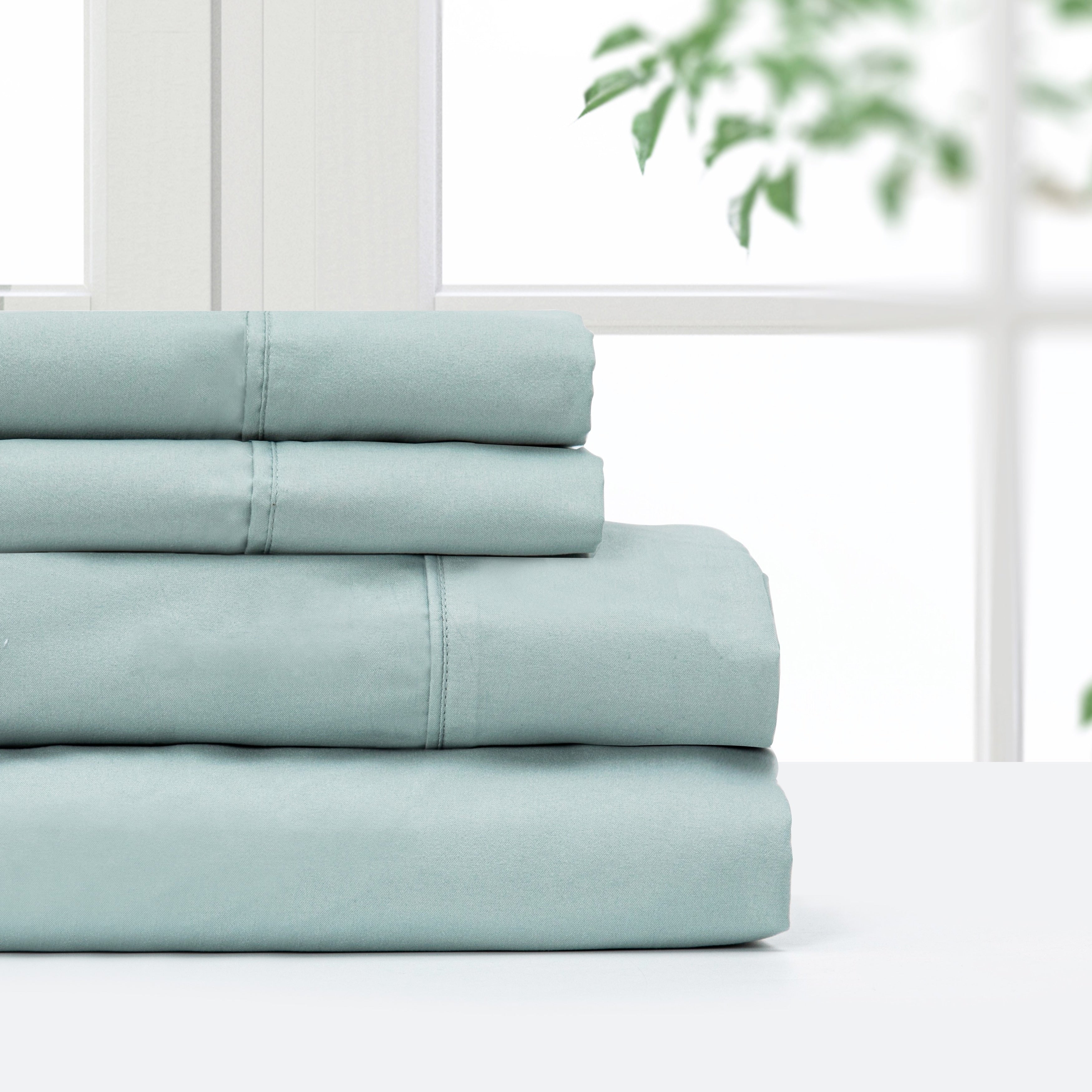 Ensemble de draps de luxe en microfibre Pointehaven, imprimé et uni