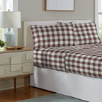 Parure de lit Pointehaven Plaid Luxury Flannel Heavy Weigh 180 GSM 100 % coton