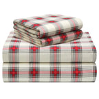 Parure de lit Pointehaven Plaid Luxury Flannel Heavy Weigh 180 GSM 100 % coton