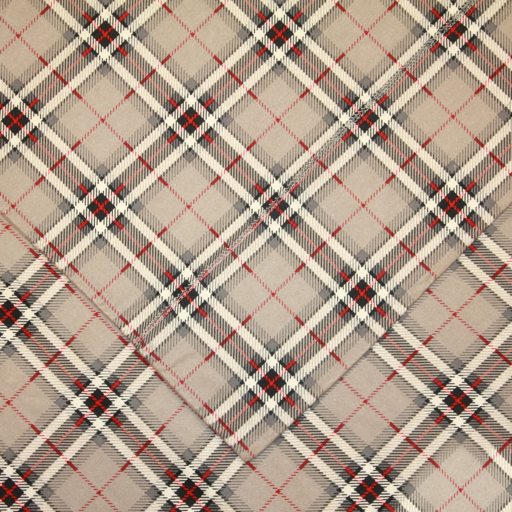 Parure de lit Pointehaven Plaid Luxury Flannel Heavy Weigh 180 GSM 100 % coton