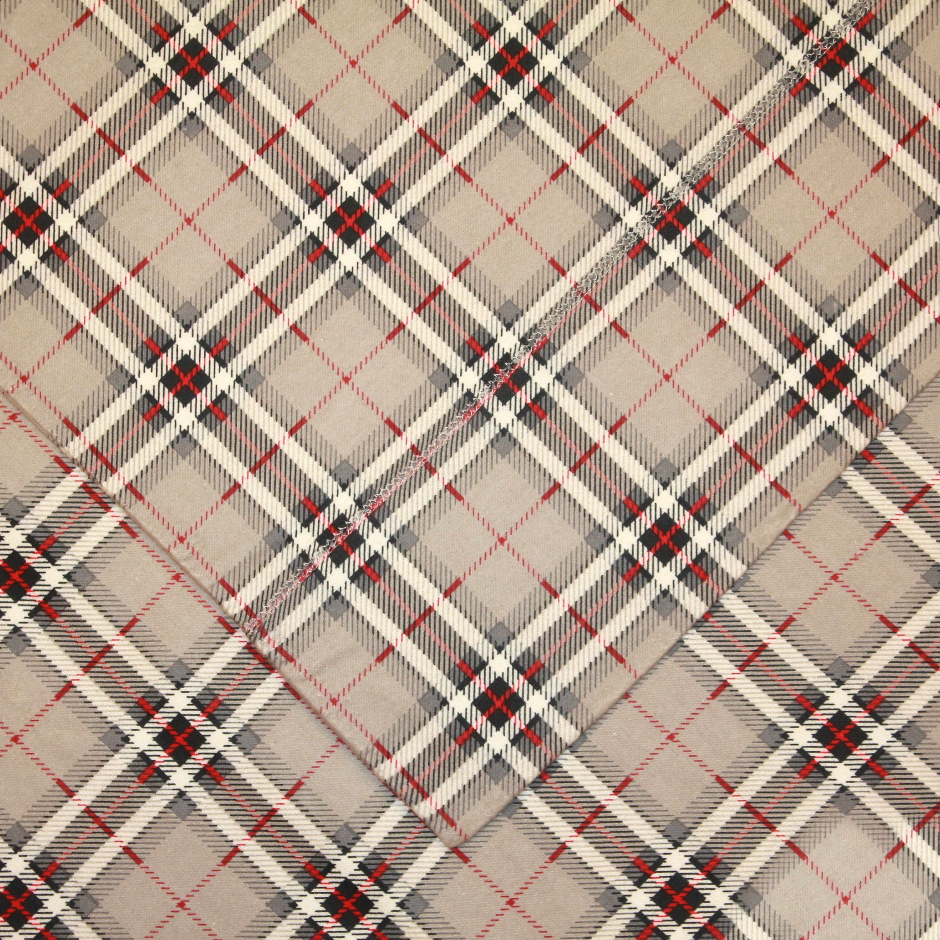 Parure de lit Pointehaven Plaid Luxury Flannel Heavy Weigh 180 GSM 100 % coton