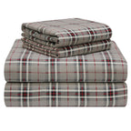 Parure de lit Pointehaven Plaid Luxury Flannel Heavy Weigh 180 GSM 100 % coton