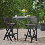 Ensemble de table de bar d'extérieur Polaris 45 pouces 3 pièces par Christopher Knight Home