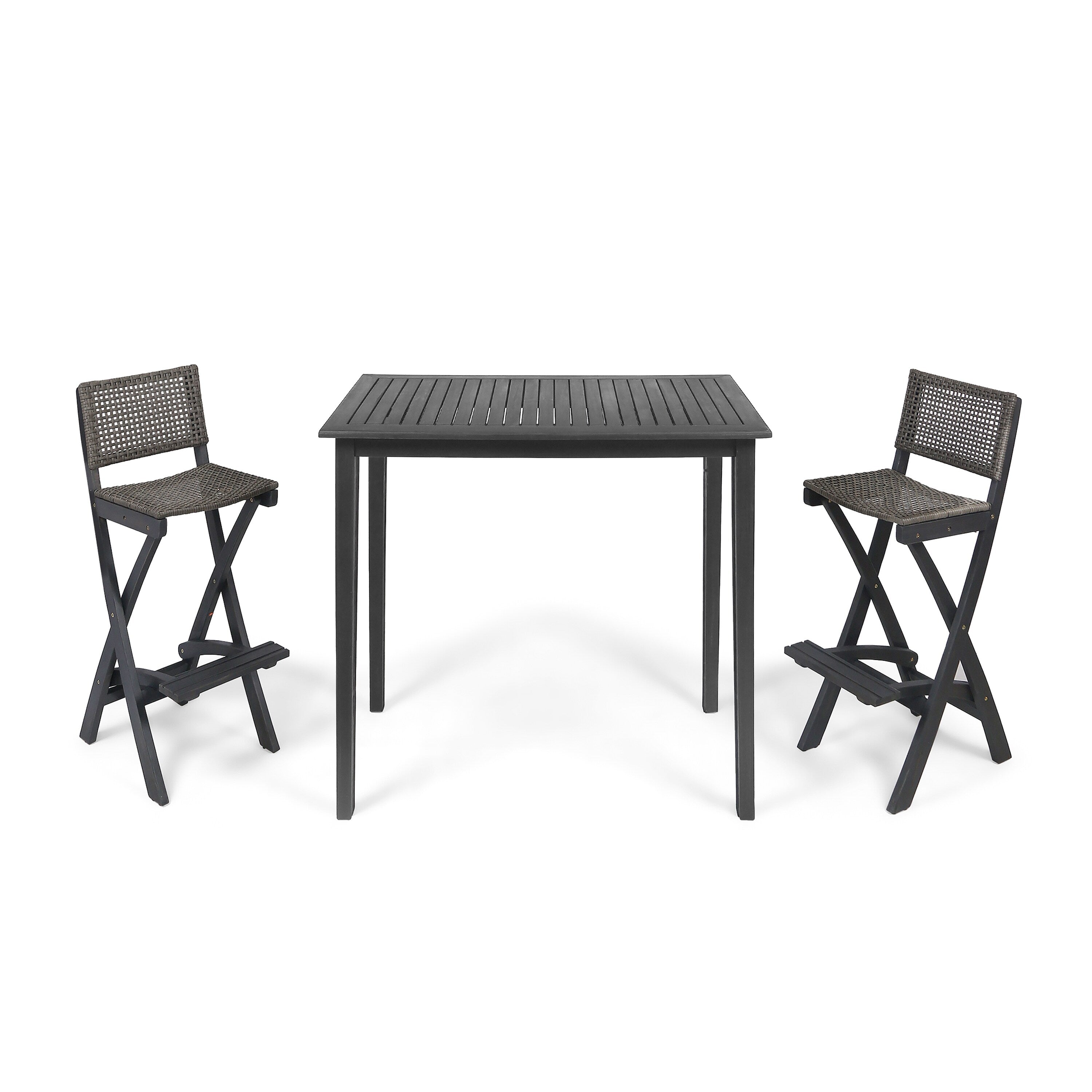 Ensemble de table de bar d'extérieur Polaris 45 pouces 3 pièces par Christopher Knight Home