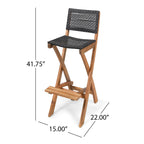 Ensemble de table de bar d'extérieur Polaris 45 pouces 3 pièces par Christopher Knight Home