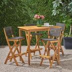 Ensemble de table de bar d'extérieur Polaris 45 pouces 5 pièces par Christopher Knight Home
