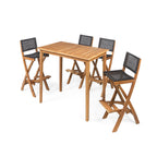 Ensemble de table de bar d'extérieur Polaris 45 pouces 5 pièces par Christopher Knight Home