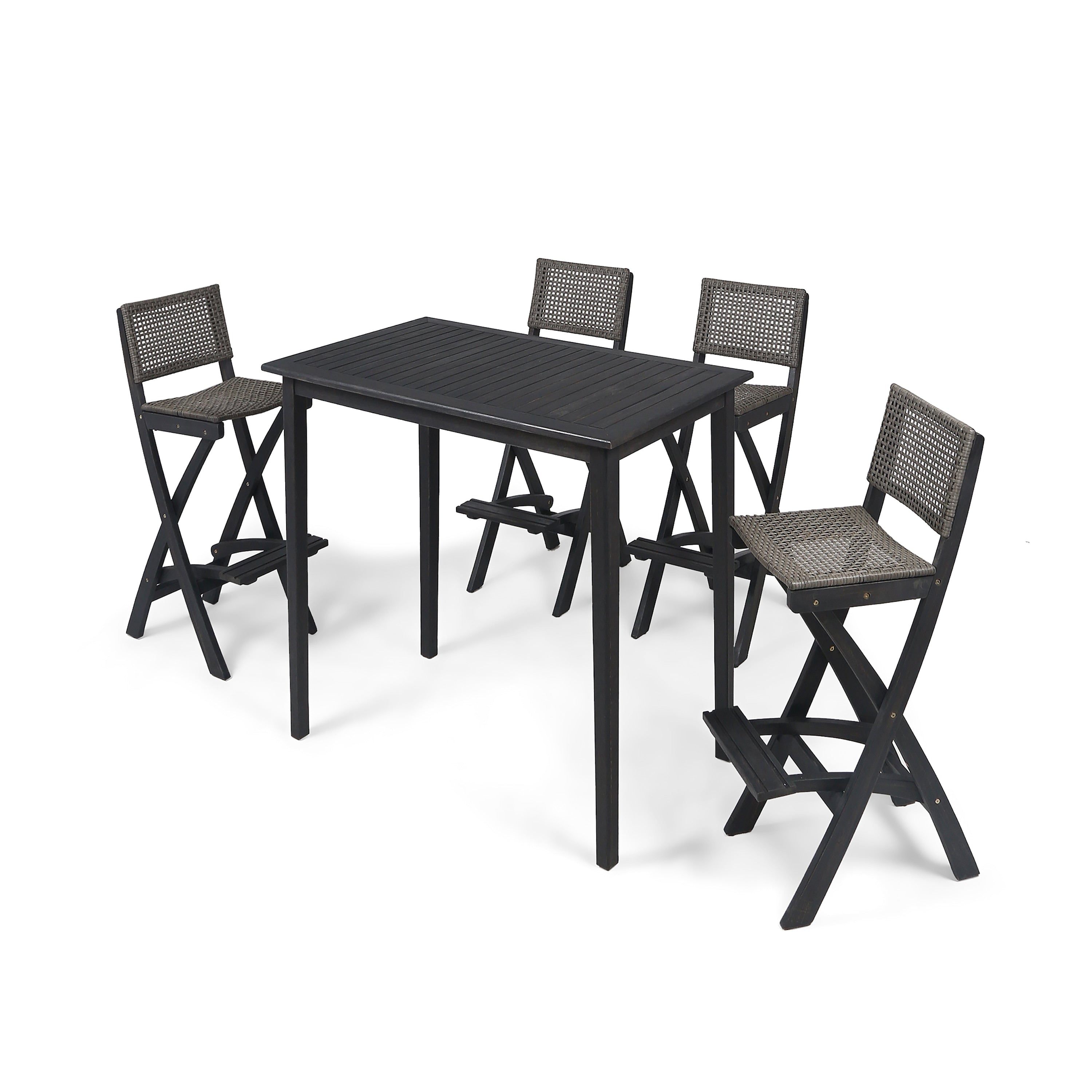 Ensemble de table de bar d'extérieur Polaris 45 pouces 5 pièces par Christopher Knight Home