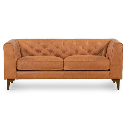 Canapé d'appartement Poly &amp; Bark Essex 74 - Cuir italien véritable pleine fleur