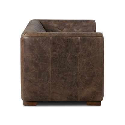Canapé-lit convertible en cuir véritable Poly &amp; Bark Essex 86