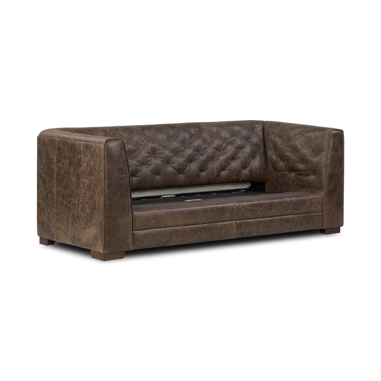 Canapé-lit convertible en cuir véritable Poly &amp; Bark Essex 86