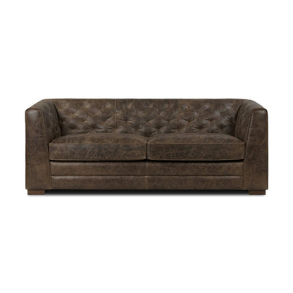 Canapé-lit convertible en cuir véritable Poly &amp; Bark Essex 86