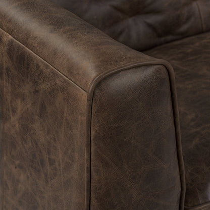 Canapé-lit convertible en cuir véritable Poly &amp; Bark Essex 86