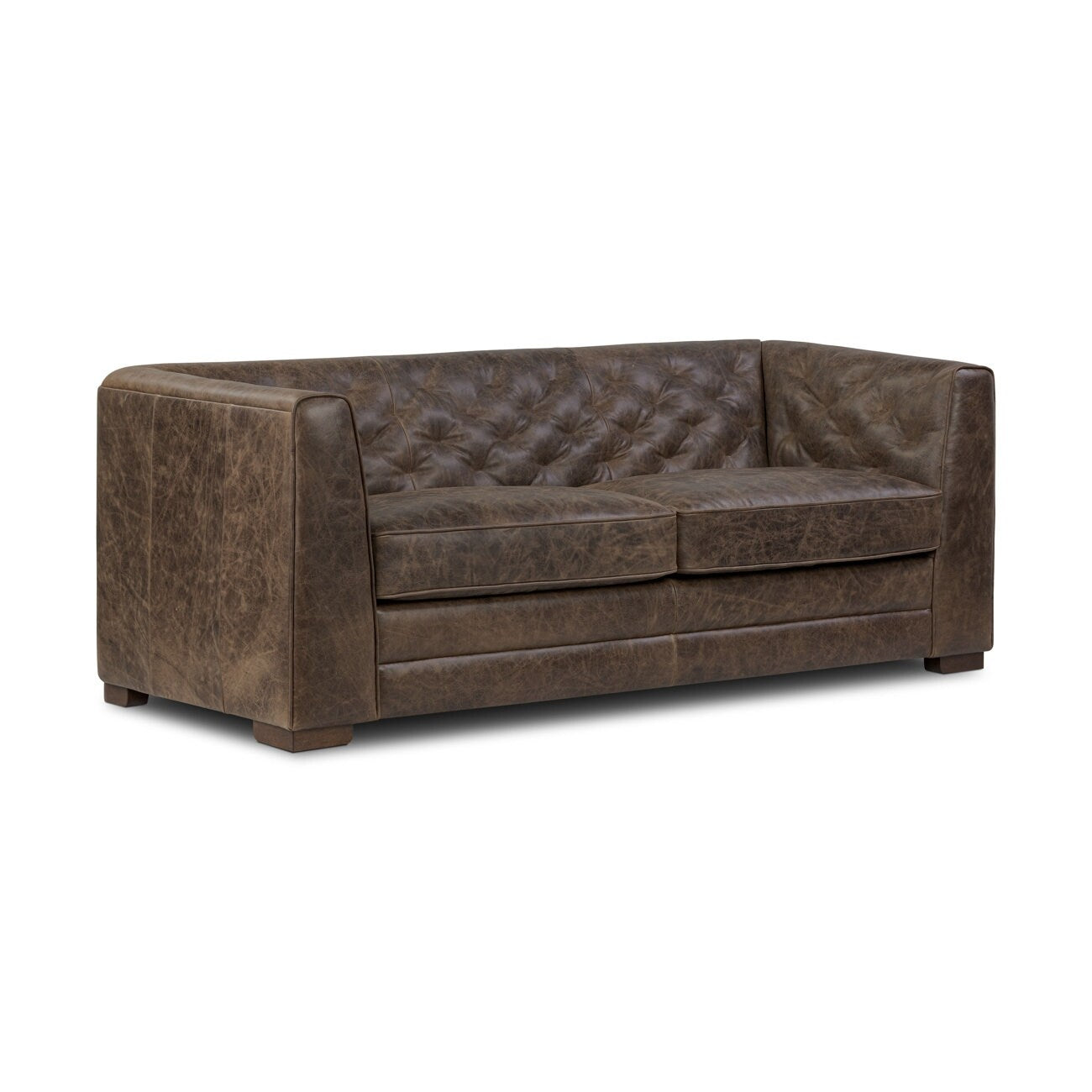 Canapé-lit convertible en cuir véritable Poly &amp; Bark Essex 86