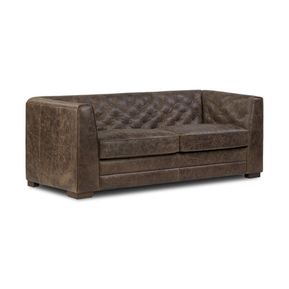 Canapé-lit convertible en cuir véritable Poly &amp; Bark Essex 86