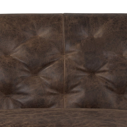 Canapé-lit convertible en cuir véritable Poly &amp; Bark Essex 86