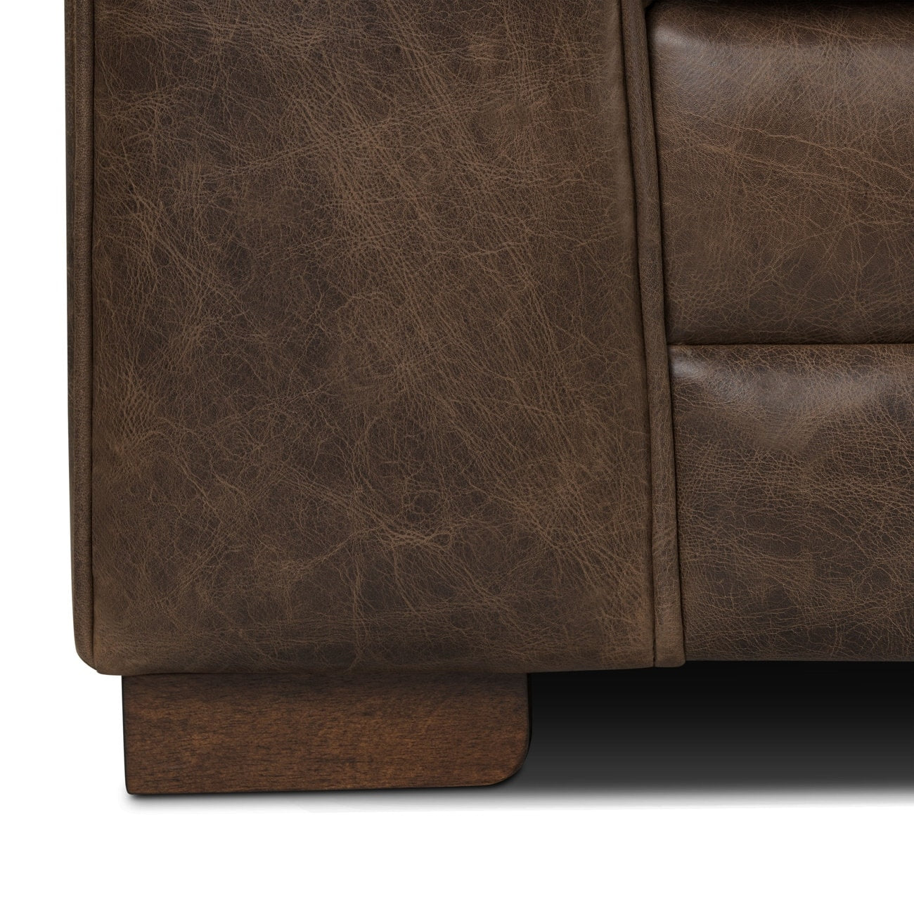 Canapé-lit convertible en cuir véritable Poly &amp; Bark Essex 86