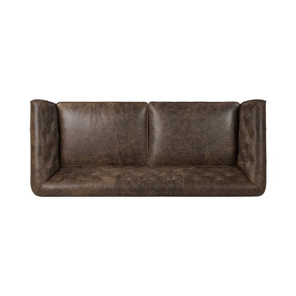 Canapé-lit convertible en cuir véritable Poly &amp; Bark Essex 86