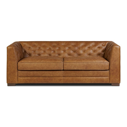 Canapé-lit convertible en cuir véritable Poly &amp; Bark Essex 86