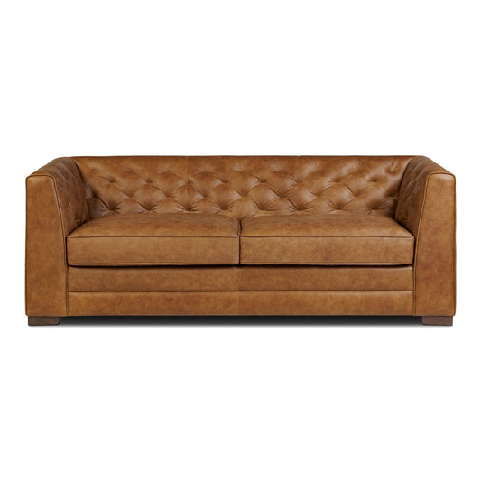 Canapé-lit convertible en cuir véritable Poly &amp; Bark Essex 86
