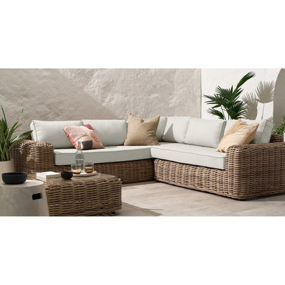 Ensemble de salon d'angle d'extérieur/terrasse Poly &amp; Bark Puglia avec table basse